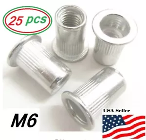 Aluminum Rivet Nut Rivnut Insert Nutsert - M6X1.0 - 25 pcs - Picture 1 of 1
