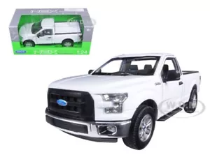 2015 FORD F-150 PICKUP TRUCK WHITE 1/24-1/27 DIECAST MODEL CAR BY WELLY 24063 - Picture 1 of 6