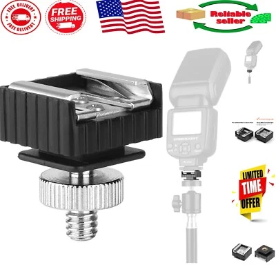 Versátil Adaptador de Flash a Rosca de 1/4" para Soportes de Luz y Paraguas Foto 1 de 4