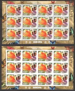 Republic of Guinea 2006 EUROPA Flower Butterfly Perf & Imperf Sheets MNH - Picture 1 of 1