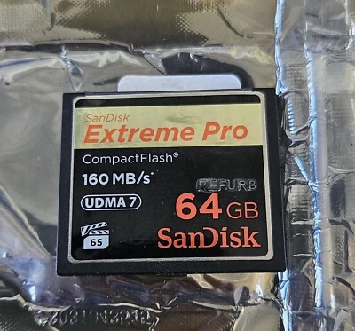 SanDisk Extreme PRO (SDCFXPS-064G-X46) 64GB Compact Flash Card - Image 1 of 2