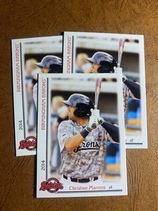 CHRISTIAN MARRERO Birmingham Barons Grandstand 2014 3ct lot EX/NM PWESHIP
