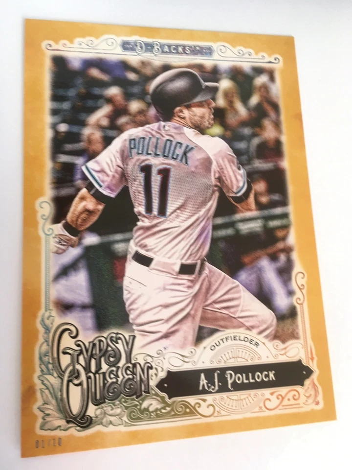 2017 Topps Gypsy Queen Jumbo 5x7 A.J. Pollock DBacks 162 #'d 01/10 Gold - Image 1 of 1