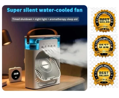 Portable 3 In 1 Fan AIr Conditioner Household Small Air Cooler LED Night Lights - Image 1 of 4