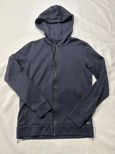 Mens Hugo Boss Dark Navy Blue Full Zip Hoodie Jacket Small - Picture 1 of 15