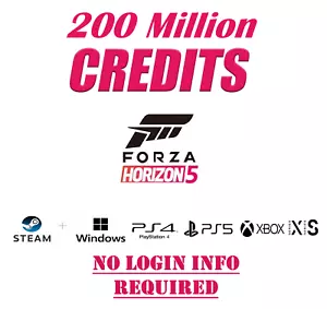 Forza Horizon 5 | x200 Million CREDITS - 100% Safe - XBOX/PLAYSTATION/PC/STEAM - Picture 1 of 1