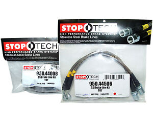 Stoptech Stainless Steel Braided Brake Lines (Front & Rear Set / 44008+44506)