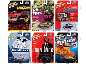 POP CULTURE 2024 RELEASE 2, SET OF 6 CARS 1/64 DIECAST JOHNNY LIGHTNING JLPC015 - Picture 1 of 9