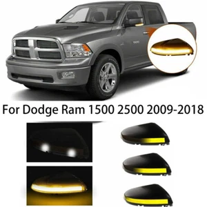 For 2009-18 Dodge RAM 1500 2500 LED Dynamic Turn Signal Lights Mirror Indicator - Picture 1 of 6