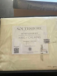 SouthShore Fine Linens Blue Floral King/Cal King Duvet Cover Set 3Pc - Picture 1 of 1