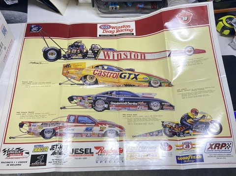 1998 SALUTING THE CHAMPIONS  POSTER NHRA WINSTON DRAG RACING CHAMPIONS Cover