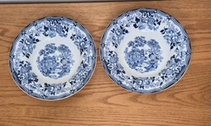 Royal Staffordshire Tonquin blau Clarice Cliff 2 Rand Suppenschüsseln 7 3/4" England - Bild 1 von 7