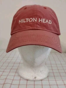 Hilton Head Hotel Cap Hat Red Adjustable Embroidered Travel Vacation Golf - Picture 1 of 7