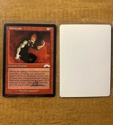 MTG✨Signed PAROXYSM ARTIST PROOF✨Exodus NM/M Uncommon 1998 S. Kirschner Art - Image 1 of 3