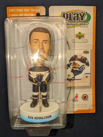 2001-02 Upper Deck Play Makers Ilya Kovalchuk Bobble Head Atlanta Thrashers MIB Cover