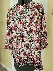 J Jill Cotton Shirt Floral Women's L - Picture 1 of 7