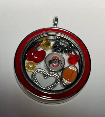 Ohio State Buckeyes NCAA Memory Charm Locket w/ 22 IN chain NEW - Image 1 of 3