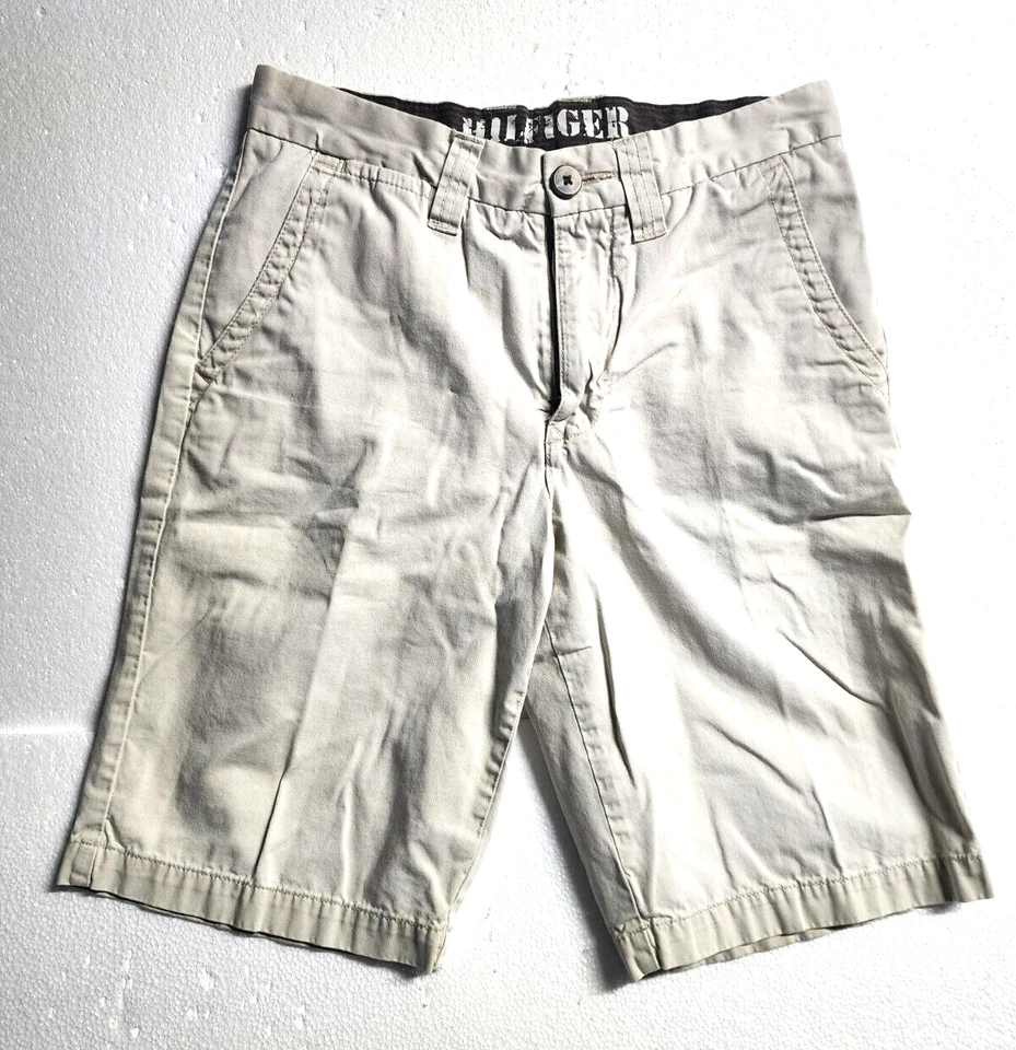 Tommy Hilfiger Pantalones Cortos Juveniles Talla 18 Crema Chino Bolsillos Informales Algodón Niños Foto 1 de 4