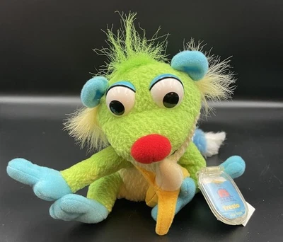 复古 Fisher Price Bear In The Big Blue House 毛绒 Treelo Lemur 带香蕉 5 英寸 — 第 1/4 张图片