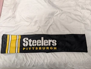 MVF NFL Pittsburgh Steelers Brand Knit Scarf Black & Gold W/ Pocket On The Back - Picture 1 of 3