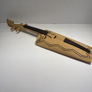 HANDMADE Wood VIOLIN Aztec Hawaiian Native Folk Art American Style ? - Picture 1 of 24
