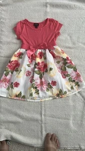 Lilly Pulitzer Girls Floral Party Sundress Pink/Yellow/Green Elephants Size 4 - Picture 1 of 5