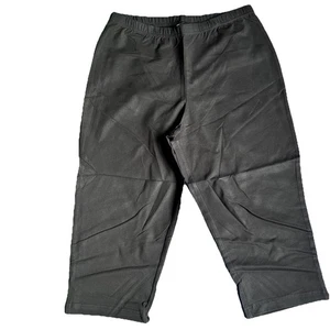 Women With control NWT Women’s Stretch pull on Crop Pants Size Medium Black - Picture 1 of 6