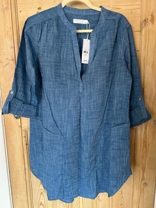 BNWT Seafolly chambray beach cover up shirt tunic Small UK10 - Picture 1 of 7