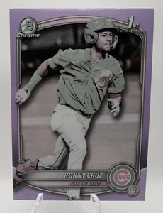 Bowman 2025 cromo Ronny Cruz primer refractor de perlas SSP #BCP-213 Cubs Nationals - Imagen 1 de 2