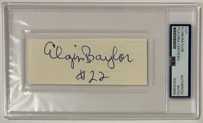 Elgin Baylor Autographed/Signed Cut PSA Encapsulation! Los Angeles Lakers HOF - Image 1 of 4