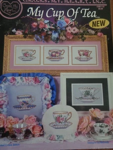 CROSS MY HEART CROSS STITCH MY CUP OF TEA PATTERNS ROSE IVY TEETASSEN DESIGNS - Bild 1 von 2
