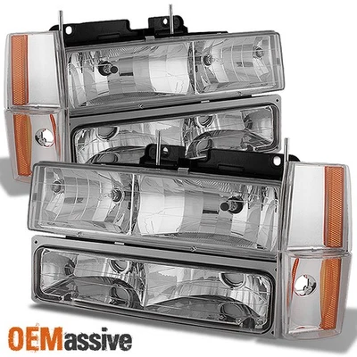 Faros + parachoques blazer Fit 88-93 Chevy/GMC Suburban Silverado Sierra Yukon Foto 1 de 4