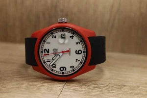 Herrenuhr 40 Nine schwarz Kunststoff rot neue Batterie 40Nine - Bild 1 von 6