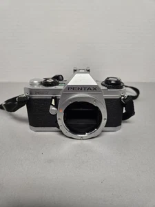 For Parts / Repair - Pentax MG 35mm Film Camera - Silver - Body Only - Picture 1 of 10