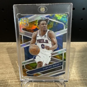 2023-24 Panini Spectra Tyrese Maxey /8 Gold Die Cut SSP #66 - Picture 1 of 8