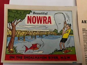 Vintage Beautiful NOWRA N.S.W. SOUVENIR Decal/ Transfer Car, Caravan, Bike - Picture 1 of 4