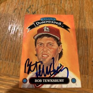 Bob Tewksbury Signed 1993 Donruss Diamond King Baseball Card #22 Autograph