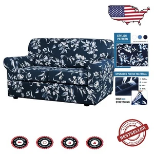 Luxurious Navy Sofa Covers - 3 Piece Velvet Slipcovers for Loveseat Protection - Picture 1 of 9