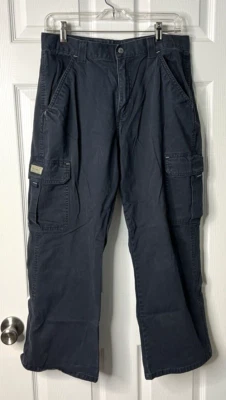 Pantalones de trabajo Wrangler Jean Co azul marino para hombre joven - talla 16 Husky - varios bolsillos Foto 1 de 4