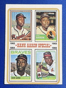 1974 Topps Hank Aaron #4 VG/EX Special 1962-1965 Milwaukee Braves HOF ⚾️