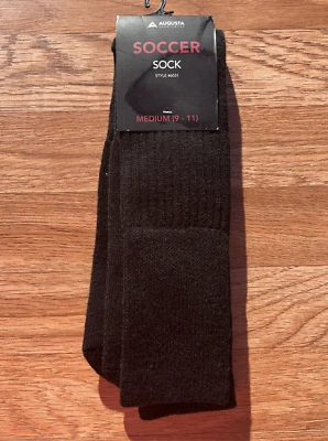 Augusta Soccer Athletic Tube Socks Black Unisex Medium 9-11 NEW - Image 1 of 4
