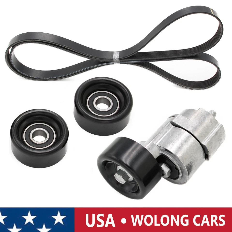 Kit de polea tensora de correa acanalada en V para 10-12 Hyundai Santa Fe Kia Sorento 2,4 L Foto 1 de 4