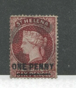 St. Helena QV 1883  1d on 6d used - Picture 1 of 1