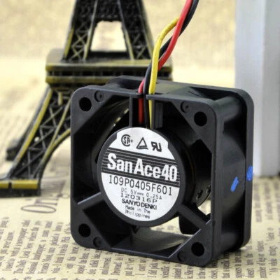 SANYO 109P0405F601 5V 0.25A 4CM 4020 Chassis Cooling Industrial  Fan Mute - Image 1 of 4