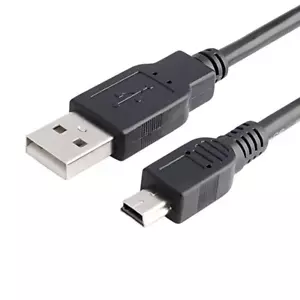 USB-A to 8-Pin Mini USB Cable USB 2.0 - Black, 1.5m, Sync, Charge, Data - Picture 1 of 2