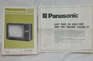 Operating Instructions Panasonic Television CT-911E - Picture 1 of 7