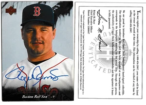 ROGER CLEMENS 1995 UPPER DECK UD BASEBALL CERTIFIED AUTOGRAPH AUTO RED SOX - Picture 1 of 2