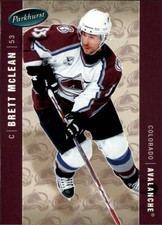 2005-06 Parkhurst Colorado Avalanche Hockey Card #131 Brett McLean