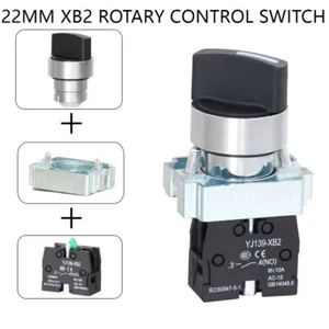 XB2 Rotary Control Switch 2/3 Position Panel Mount Changeover Selector 22mm - Picture 1 of 11