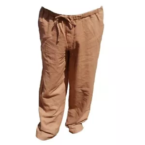 Saville Row Resort Male Pants Brown Casual Mens Trousers Large - Picture 1 of 9